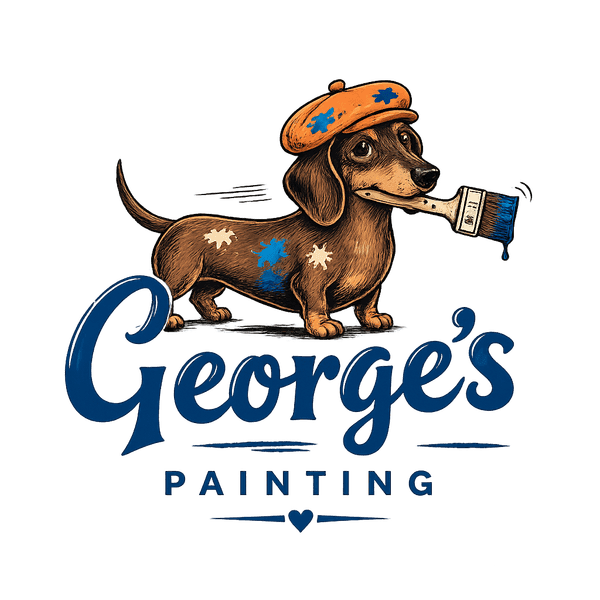 George's Painting dachshund logo