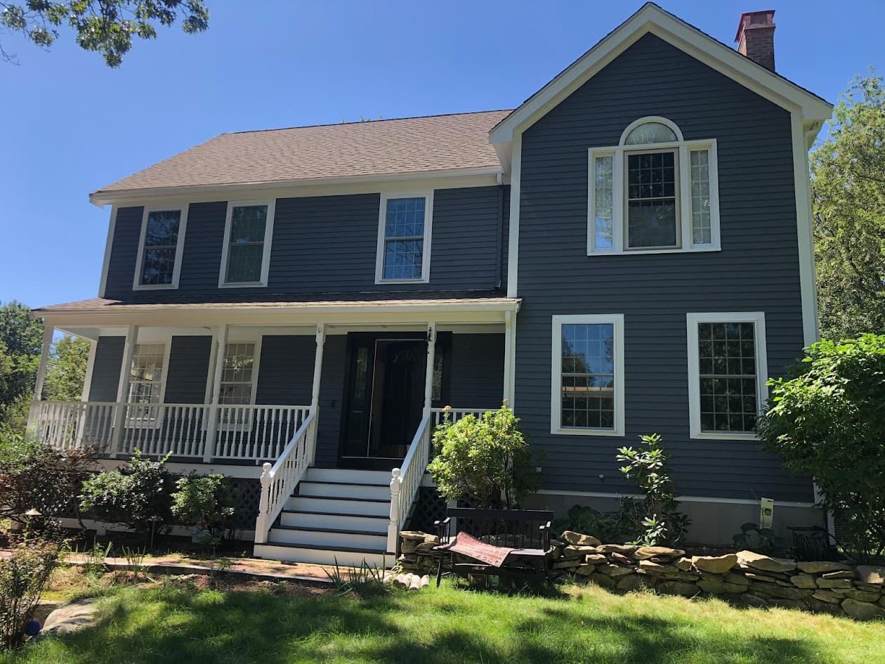 Colonial home in Worcester, MA freshly painted by George's Painting
